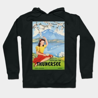 Frühling am Thunersee, Berner Oberland,Schweiz,Travel Poster Hoodie